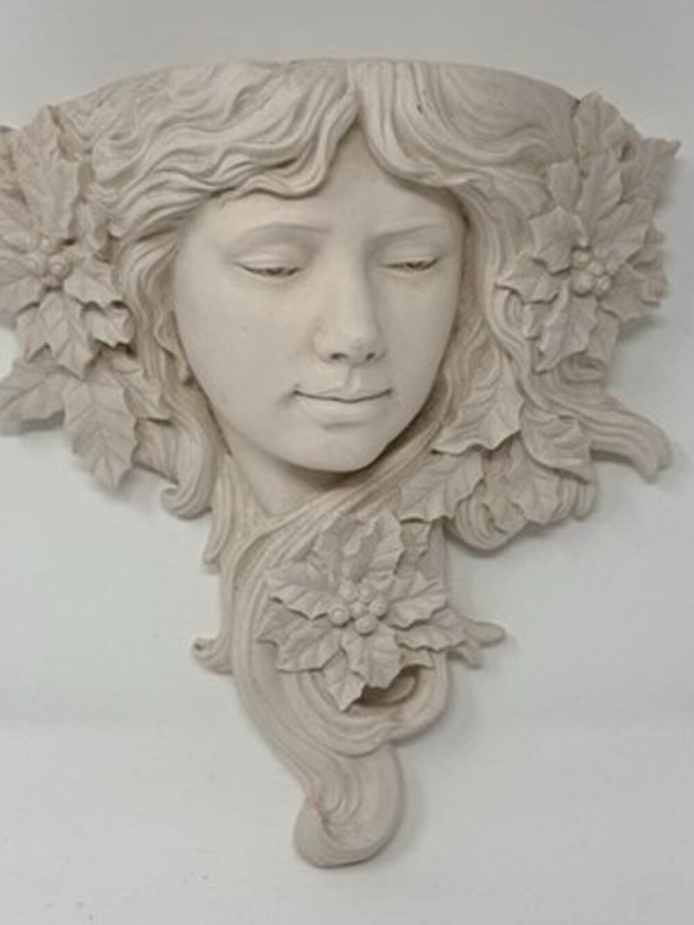 Lady Head Wall Sconce Resin Garden Planter and Candleholder